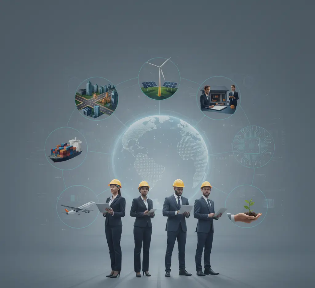 Optimity Global engineers and consultants collaborating across sectors
